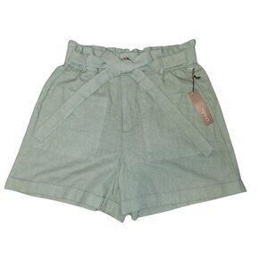 Crosby Green High-Waist Paperbag Style Shorts Size 4